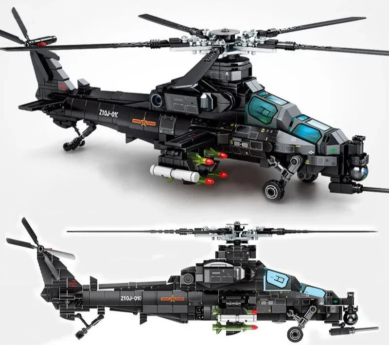 SEMBO #202119 - Z-10 Attack Helicopter - Building Block Set - Image 2 of 4