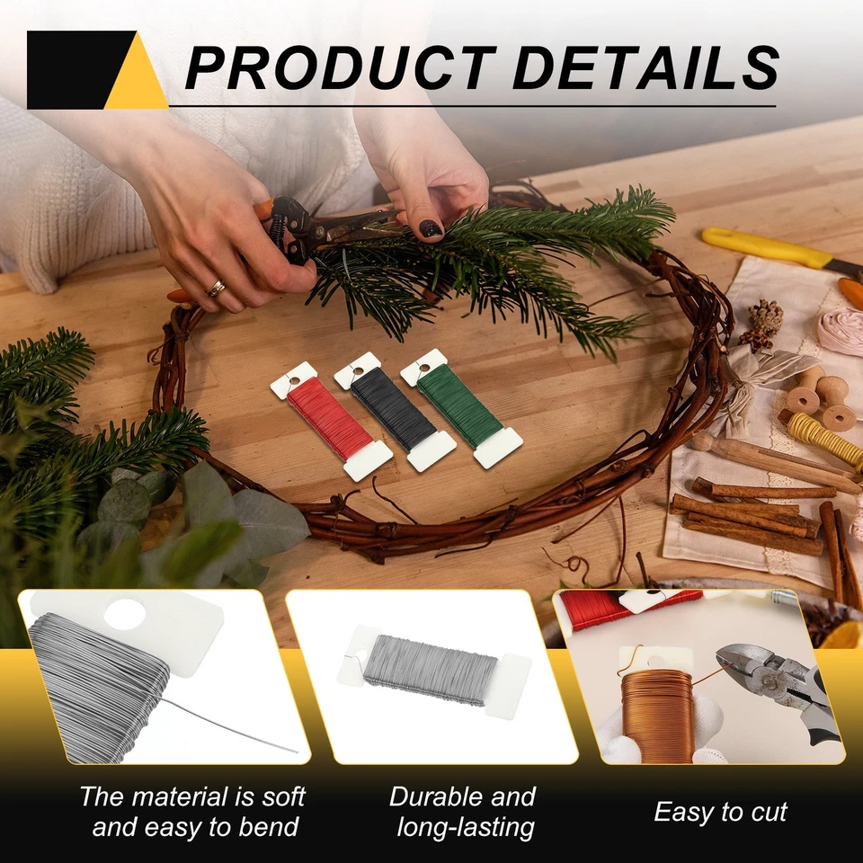 38码/115英尺金属花卉丝银色柔性桨薄线 — 第 3/4 张图片