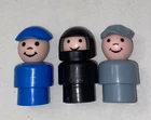 Vintage Fisher Price Little People Figure Lot Pilot Racer Mailman