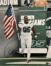 QUINNEN WILLIAMS SIGNED NEW YORK JETS 11X14 PHOTO BECKETT COA