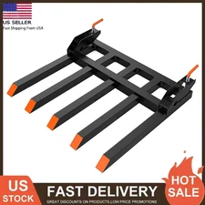 42" Clamp On Debris Forks 2500LBS Capacity Fork To 48" Bucket for Tractor Loader