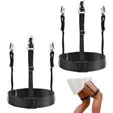 Adjustable Elastic Shirt Stays Holder Garter with Non Slip Locking Clamps