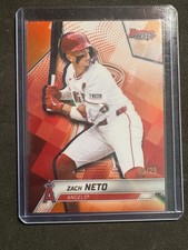 ZACH NETO 2025 BOWMAN'S BEST ORANGE REFRACTOR ANGELS /25 Q5547