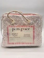Pam Grace Creations Pink Simply Aqua 4-Pc Baby Nursery Crib Set New