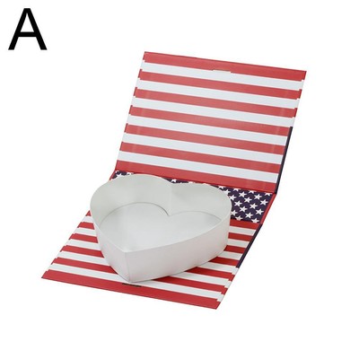 Tag der Unabhängigkeit Geschenk Verpackung Idee Füllbare Einzelne Herz Brie H1M9