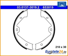 Brake shoe set, parking brake ATE 03.0137-3019.2 for VW