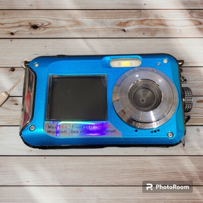 Underwater Camera FHD 2.7K 48 MP Waterproof Digital Camera Selfie Dual Screen 