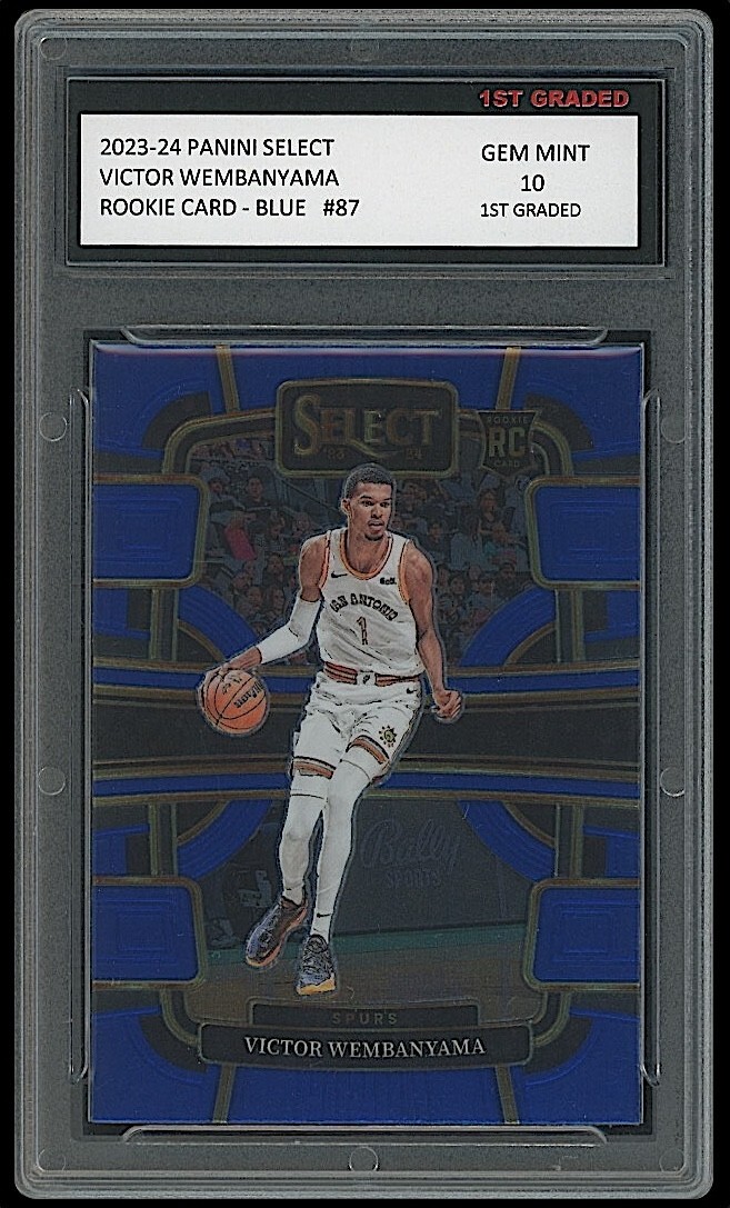Victor Wembanyama 2023-24 Panini Select Blue 1st Graded 10 Victor Wembanyama 2023-24 Panini Select Blue 1st Graded 10