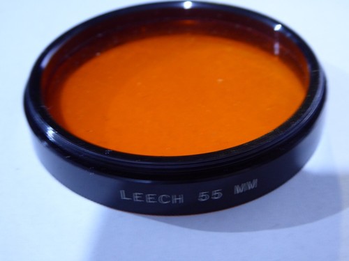 hochwertiger Blutegel Orange 55mm Filter Top Zustand o