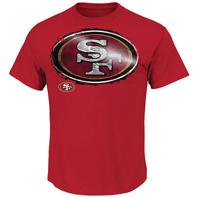 NFL T-Shirt San Francisco 49ers Line to Gain Football Majestic Logo