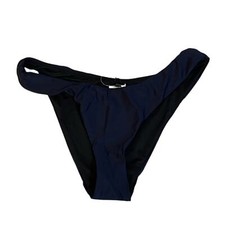 NWT J. Crew Curved-Waist Cheeky Bikini Bottom Navy Sz S