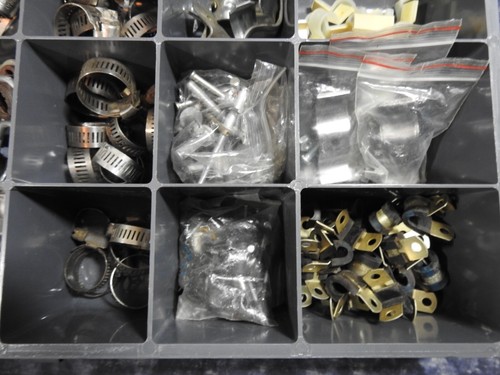 Huge Lot-Rubber Cushioned Insulated Cable Clamp Pipe Tube Hose Clip Wire Holder+ - Picture 5 of 14