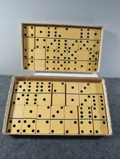 Vintage Puremco No. 616 Standard Butterscotch Dominoes