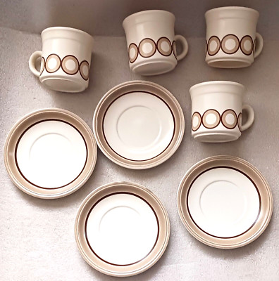 Biltons England, 4 cups and 4 saucers-- 5 1/2 inches