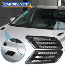 2 Universal Car Air Flow Fender Side Intake Vent Decor Decoration Sticker Grille
