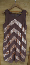 OLI SEQUIN SLEEVELESS SHIFT EVENING DRESS SIZE UK  12 EU 40           D1