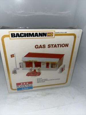 Bachmann #2807 Ho Plasticville Gas Station Building Kit Sealed