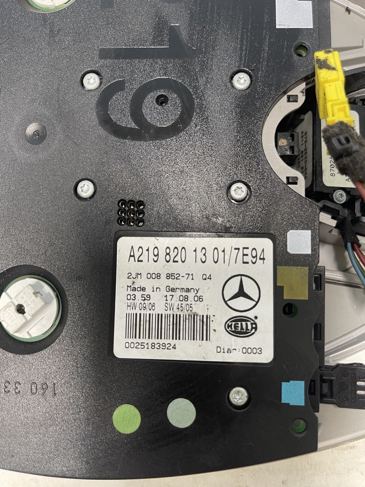 06-11 Mercedes W219 CLS550 Front Interior Dome Map Light Lamp Switch ...