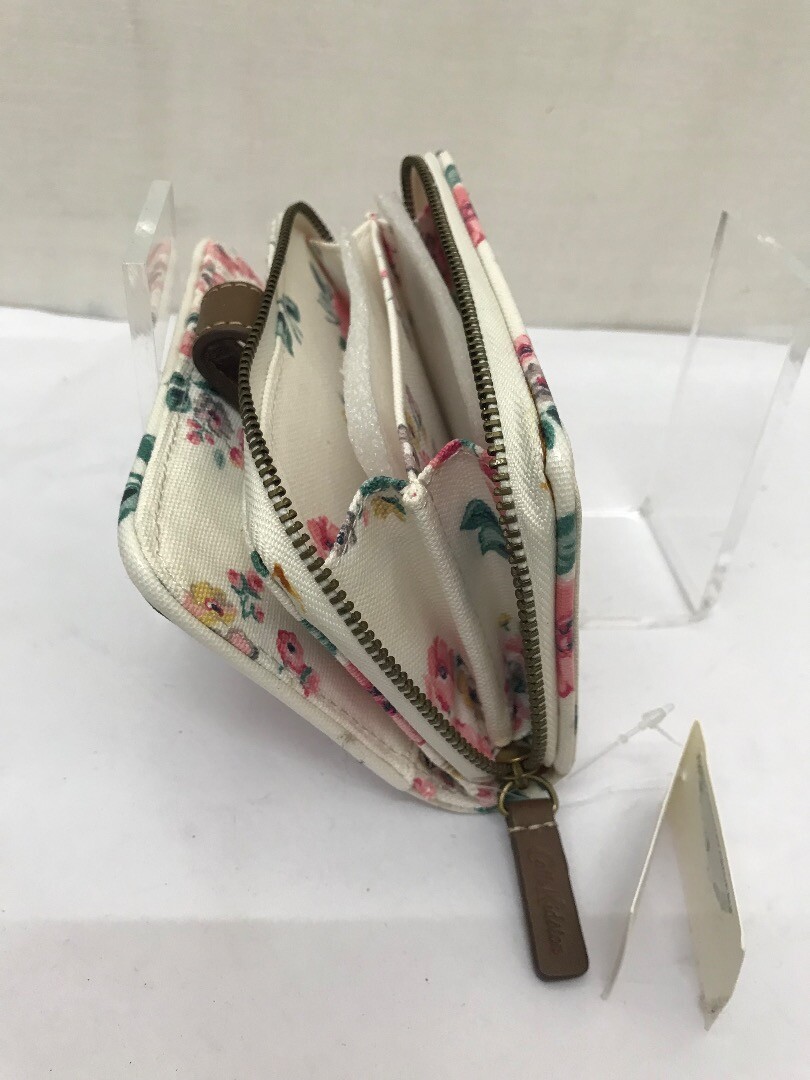 BNWT CATH KIDSTON CREAM FLORAL ZIP PURSE SPACE FOR 12 CARDS NOTE POCKET CG C33 eBay