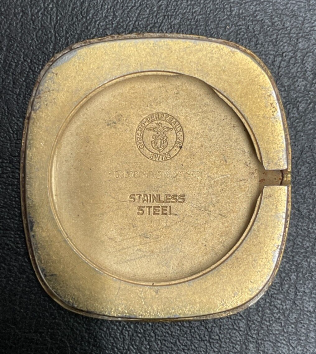 Girard Perregaux 4278 TA Gold Plated Watch Case Back Parts. C120