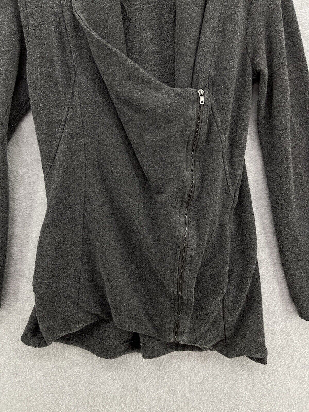 H by Bordeaux Women's Shacket Sweater Jacket Grey… - image 7