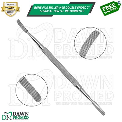 Bone File Miller #45 Double Ended 7'' Surgical Dental Instruments German Grade