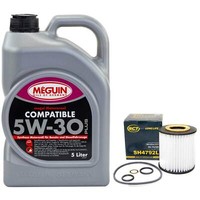 MotoröL Set 5W-30 Meguin 5 Liter + ÖLfilter SH 4792 L FüR BMW 3Er X3 1Er Z4 5Er