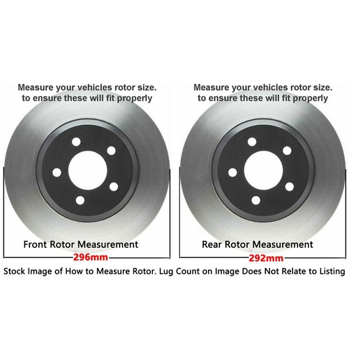 Front & Rear Drilled Brake Rotors + Brake Pads for 2007 - 2013 Nissan Altima - Picture 3 of 9
