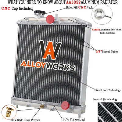 3 Row Radiator For 1992-2000 98 Honda Civic EG EK Del Sol Integra B16 B18 D15 MT