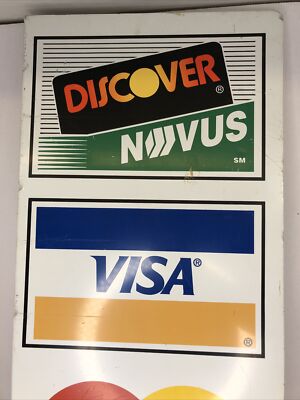 Vintage Mastercard Visa Discover AmEx Credit Card Double Sided