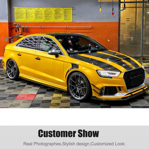 Parachoques delantero de carbono real para Audi RS3 sedán 2017-2019 aletas divisores labio Canard - Imagen 5 de 12