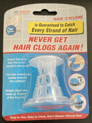 Dr. Rooter HAIR CYCLONE Drain Clog STOPPER for Shower & Bath Tub Drains!