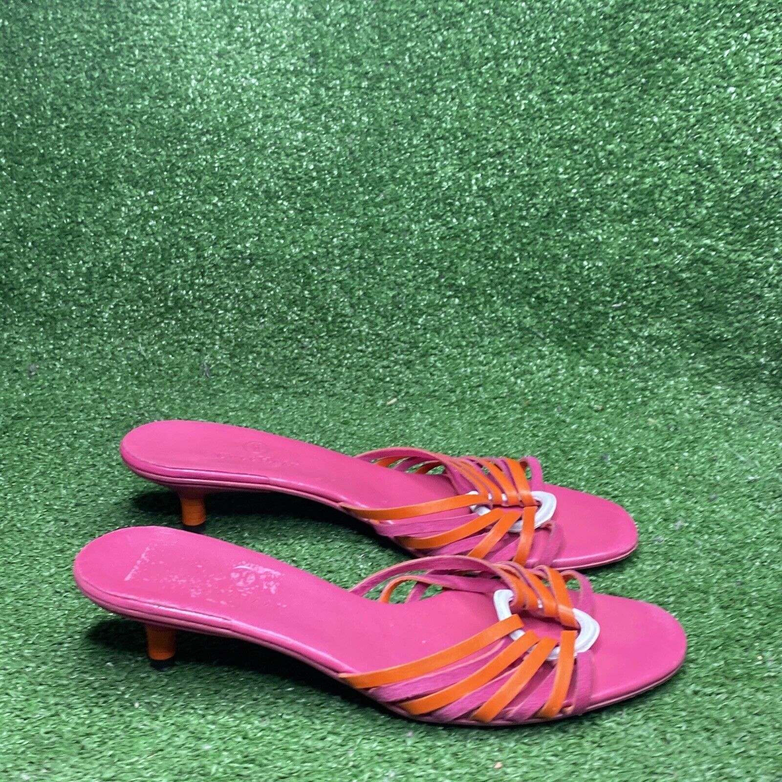 COLE HAAN Womans Pink Orange Slip On SANDALS  SIZ… - image 4