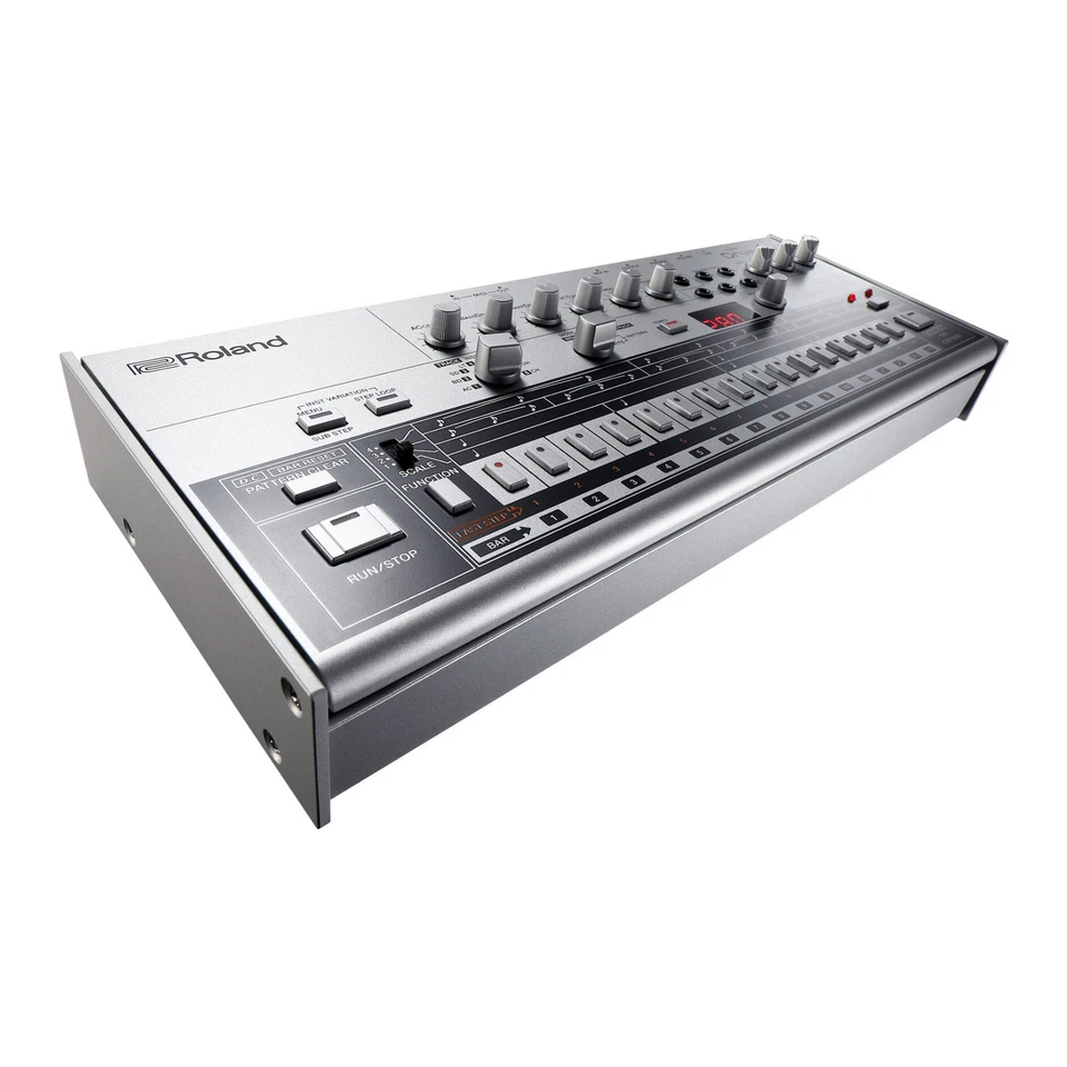 Roland Boutique Compact Metal Top Drum Machine with Color-Matched Case Silver - Image 2 of 4