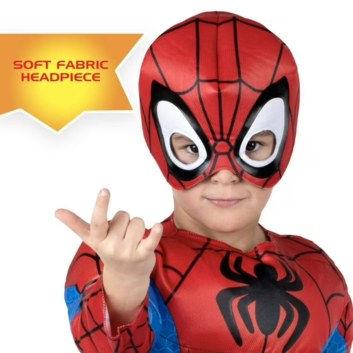 Marvel Spidey And His Amazing Friends Boy's Padded Spidey Costume - Toddler/2T - Picture 2 of 7