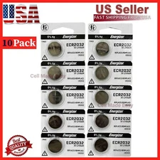 Lot 10 Pcs Fresh Energizer CR2032 3V Lithium Coin Cell Button Battery CR 2032