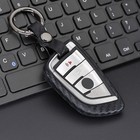 Silicone Carbon Style Car Remote Key Chain Case Cover Holder For 2014-2023 BMW
