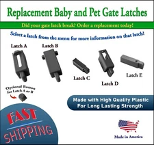 Baby or Pet Gate Replacement Latch for select Regalo, Carlson and Frisco Brands