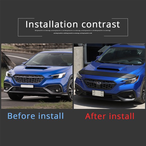 Car Front Hood Cover Mask Bonnet Bra Protector Fit For Subaru WRX STI 2022-2023 - Picture 2 of 18