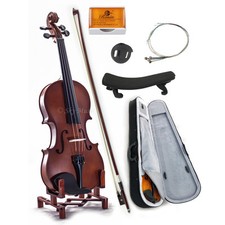 New WOODEN Student Violin VN101 4/4 Size w Case Bow Rosin String Mute GREAT GIFT
