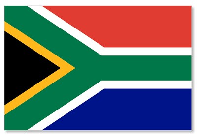 African South Africa Flag Car Truck Bumper Laptop Cooler Sticker Decal 4''