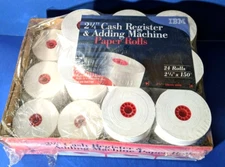 IBM 20 Rolls 2-1/4" 58mm W  x 150' L  Cash Register & Adding Machine Paper Rolls