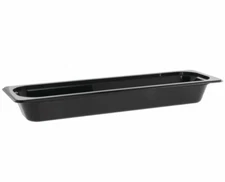 6pk-Cambro Camwear H-Pan1/2 Size Long Black Polysulfone High Heat Food Pan 2/1/2