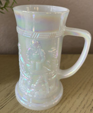 Vintage - Federal Opalescent White Milk Glass - Moon Glow - Made in USA 6"