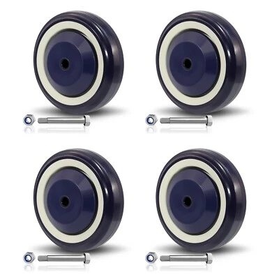 4" Shopping Cart Replacement Wheels Kit， Load Capacity 1200 lbs