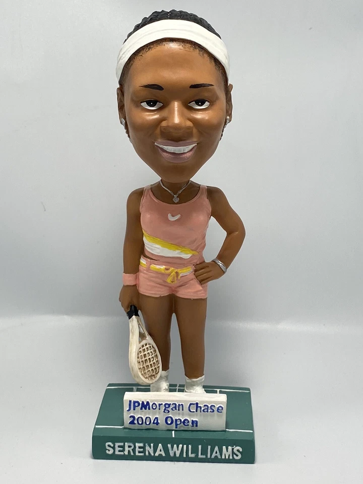 SERENA WILLIAMS BOBBLE HEAD 2004 JP MORGAN CHASE PROMOCIÓN ABIERTA NUEVO Súper Raro Foto 2 de 4