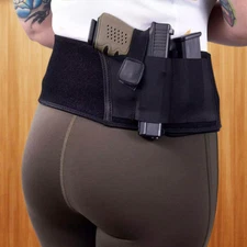 Tactical Concealed Carry Belly Band Holster Right Hand Pistol Gun Holster Pouch