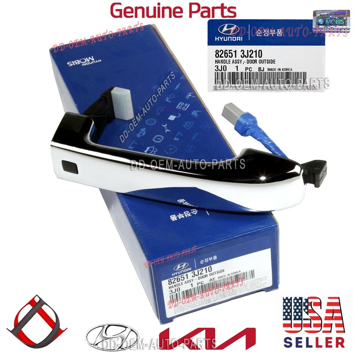 GENUINE DOOR HANDLE OUTSIDE FRONT LEFT & RIGHT CHROME VERACRUZ 07