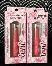 2pk IONI PINK ROSE SHEA BUTTER CREAMY SMOOTH HYDRATING LIP BALM LIPSTICK LOT