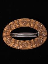 Vintage MCM Floral Pattern Hair Barrette Clip